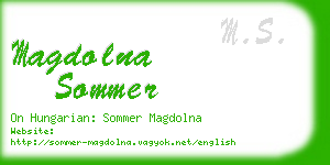 magdolna sommer business card